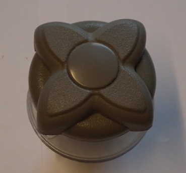 Umstellhebel Luft 1"  - Lotus - Design Blume - hellgrau